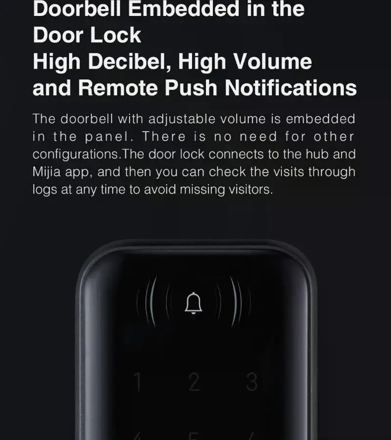 Original Smart Door Lock N200 Fingerprint Bluetooth Password NFC Unlock Remote