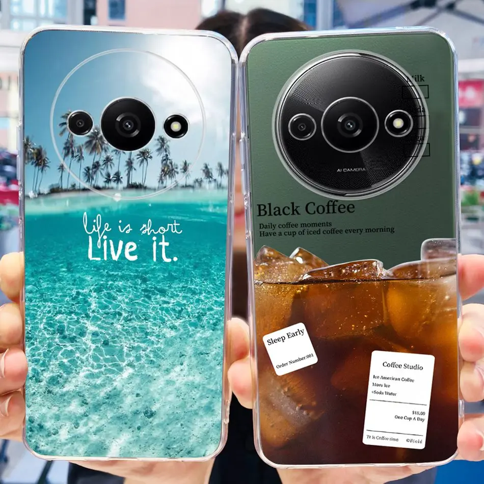 Elegant Printing Soft Silicone Clear TPU Slim Phone Case