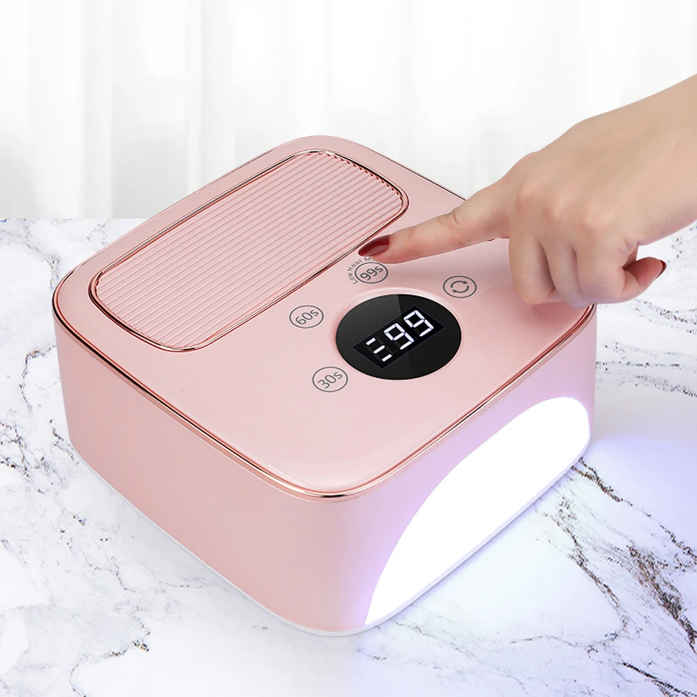 Wireless Nail Dryer LED Nail Lamp 72W Rechargeable 15600mAh UV Lamp for Curing All Gel Nail Polish Manicure Polish Professional 6