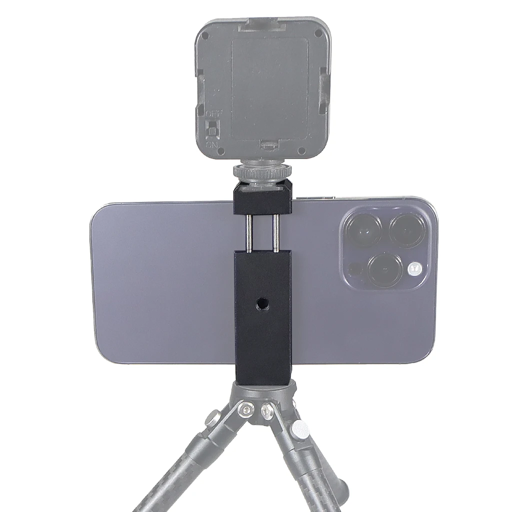 FEICHAO Aluminum Alloy Mobile Phone Tripod Clip Phone Holder Stand Stabilizer Clamp Holder With Hot Shoe for Tripod Smartphone