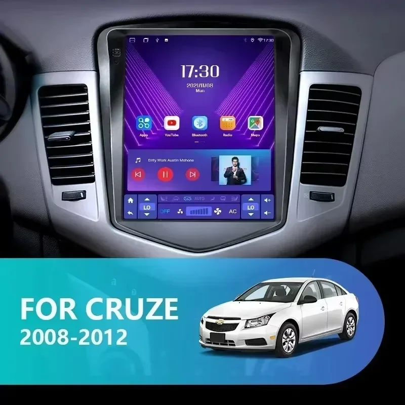Srnubi Android CarRadio para Chevrolet Cruze J300 2008-2012 navegación estéreo reproductor Multimedia Carplay unidad principal de pantalla Vertical 2