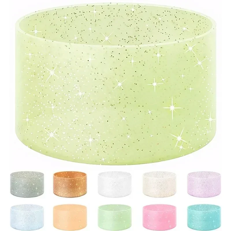 Glitter Silicone Anti-Slip Tumbler Sleeve & Heat Insulation Pad