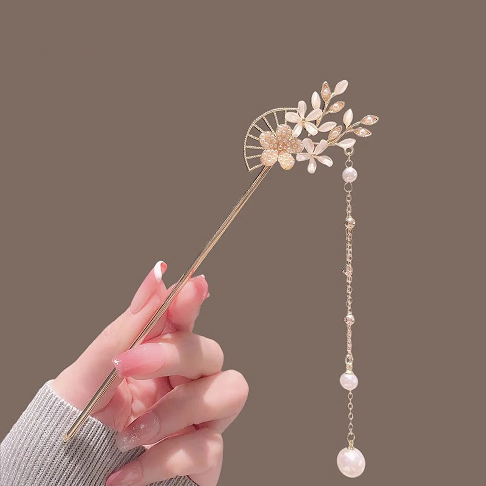 Bastoncini per capelli in metallo con decorazioni floreali semplici o elaborate in stile hanfu 116 S64b7c34943bc4157b85205e16da2e68aN