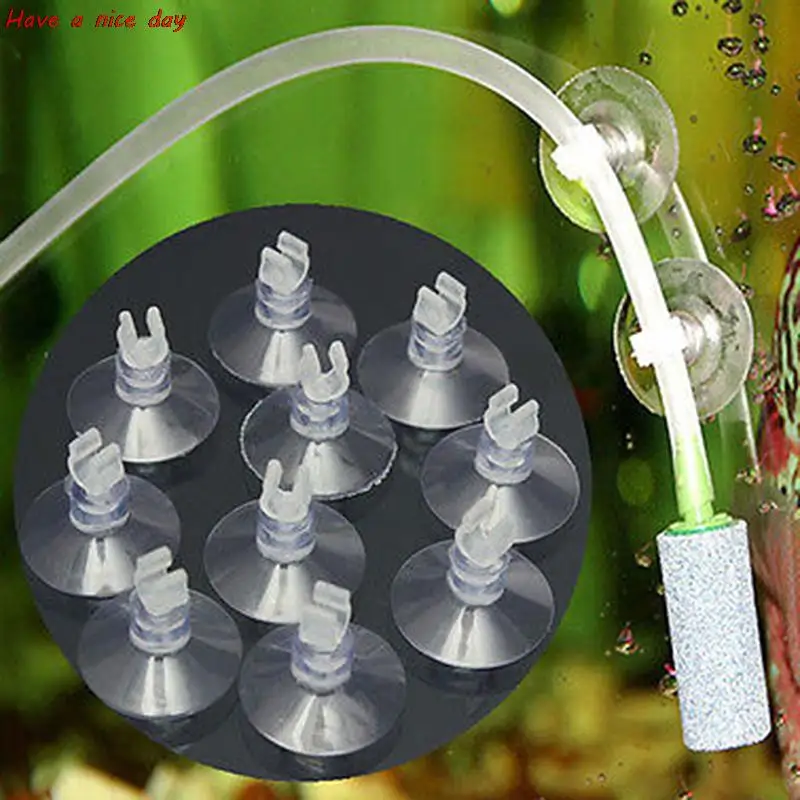10pcs Rubber Aquarium Fish Tank Suction Cup Sucker Holders for Air Line Tube Hose Pump rubber suction cup holders