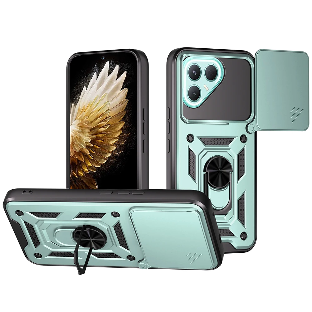 Armor Holder Shockproof Case with Slide Camera Protection and Ring Stand