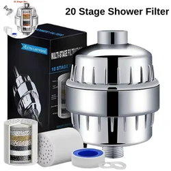 Advanced 15 - Stage Shower Filter for Healthier Skin and Hair - Eliminates Chlorine & Heavy Metals (As shown)