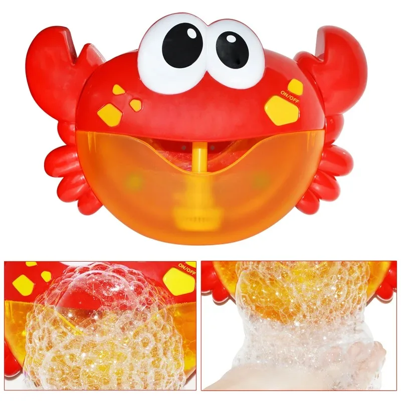 Creative Bubble Bath Toy for Kids Bubble Crab Frog Bubble Machine Bathroom Bathing Water Play Toys Bathtub Bubble Maker Toy Gift 4