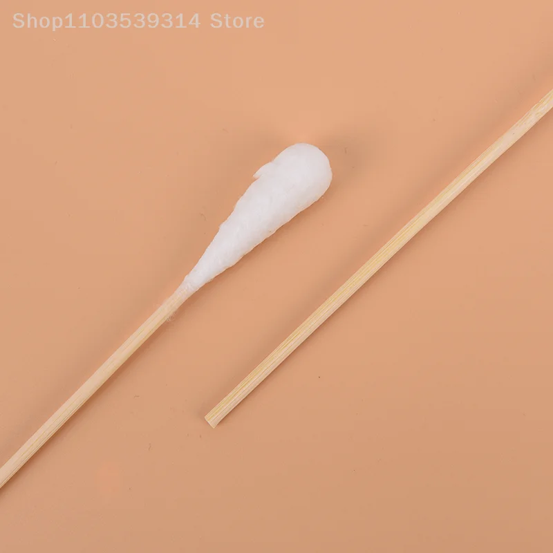20pcs 20cm Wood Cotton Swab Health Medical Clean Sticks Buds Wood Cotton Head