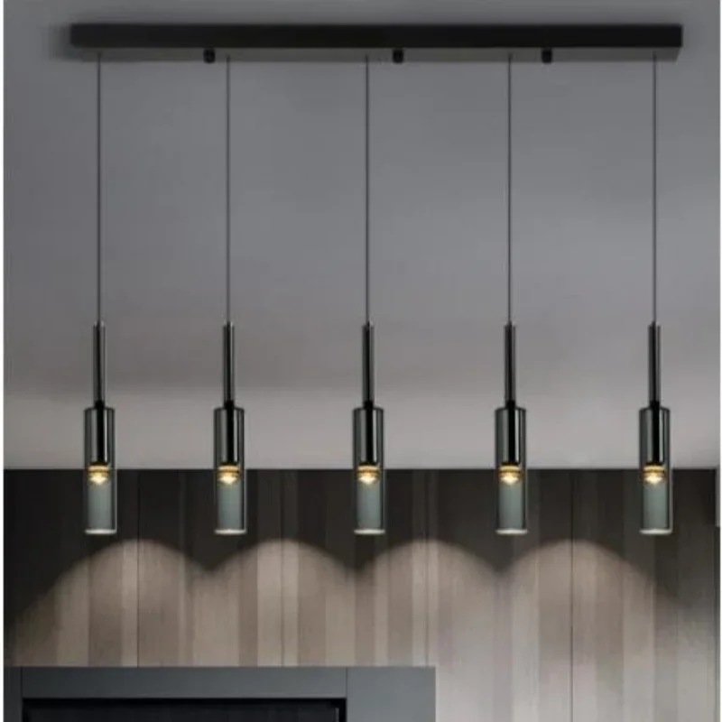 Nordic Minimalist Ceiling Glass LED Chandelier Living Room Bar Counter Bedroom Bedside Pendant Lamp Home Decor Lighting Fixtures