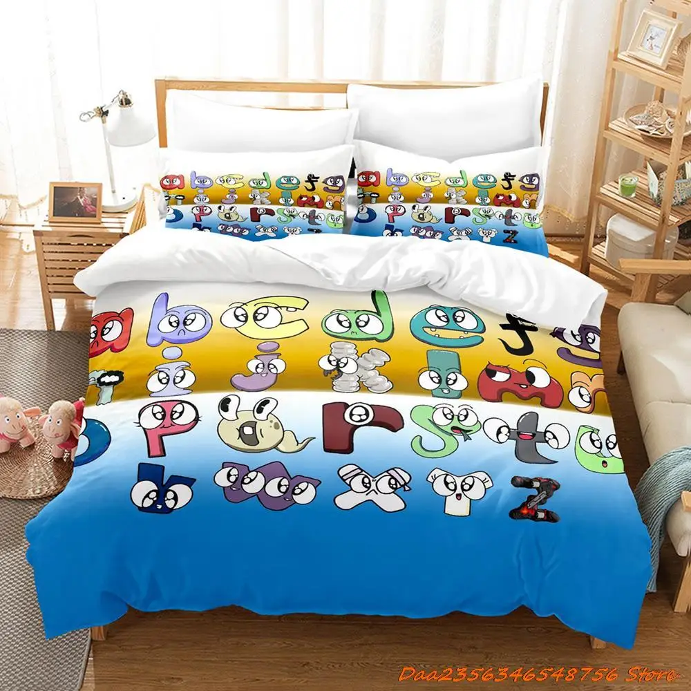 2023 26 Alphabet Lore Bedding Set Cartoon Anime three-piece set - Main Image