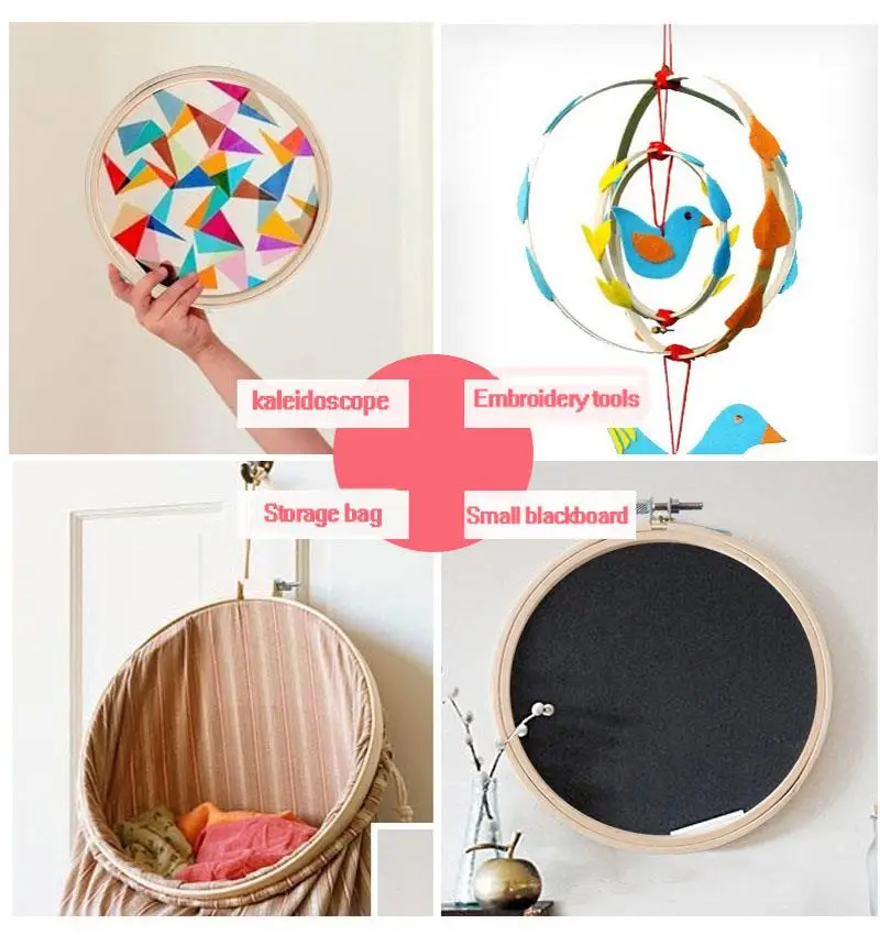 Embroidery Hoops 6 Inch Wooden - 2 Pieces Cross Stitch Hoops Frames, Beech  Wood Embroidery Frame Kits Decorative Hanging Circle Hoop Ring For Craft Se