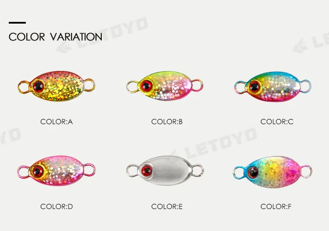 Goture 12pcs/set Micro Jig Fishing Lure Spinnerbait Spoon Metal Jig for  Trout Perch 3.2g