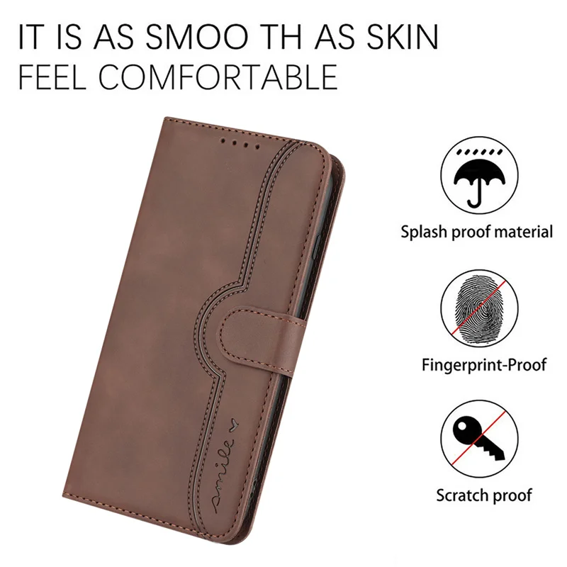 Leather Flip Phone Case - Solid Color with Magnetic Closure