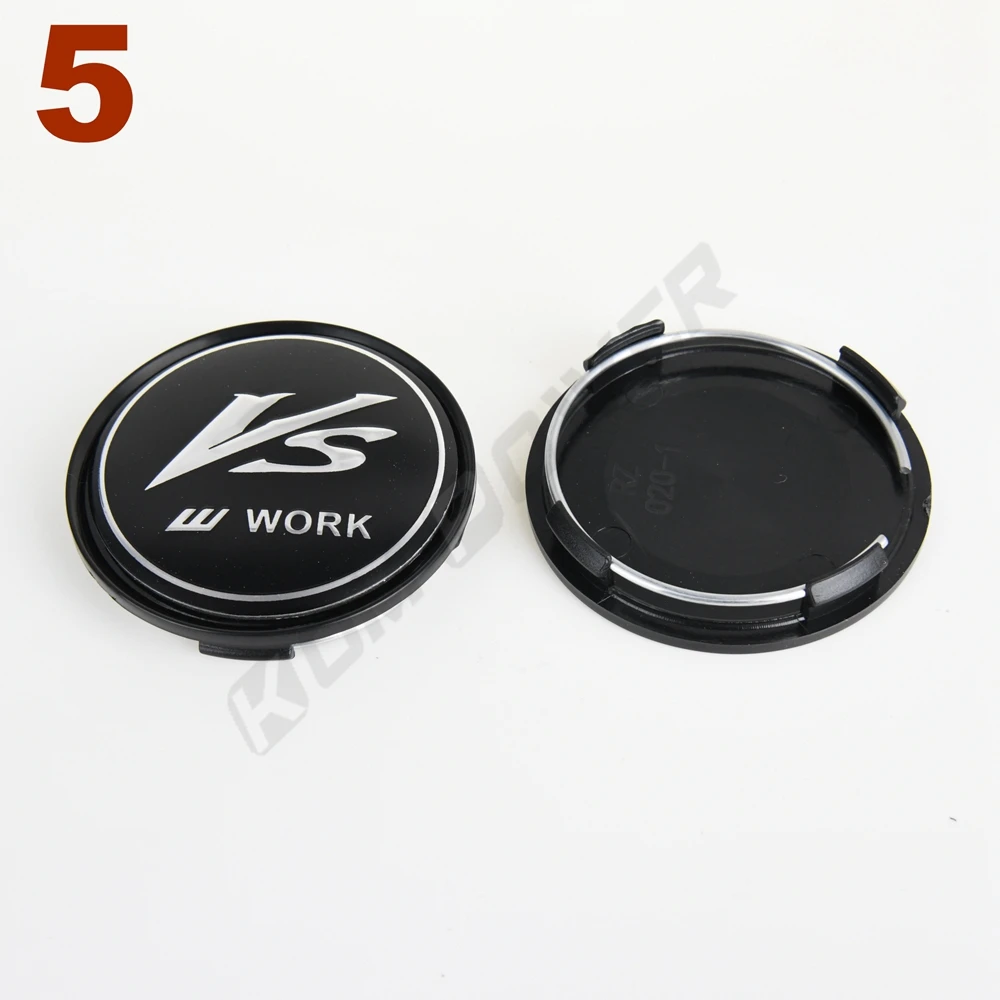 4PCS OD 63MM / ID 58MM Wheel Hub Cap WORK EMOTION MEISTER VS