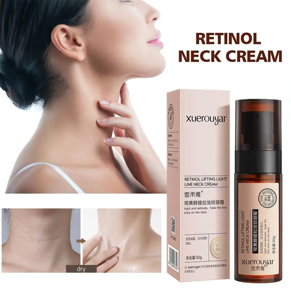 

50g Retinol Anti Wrinkle Cream Firming Lifting Fade Lines Reducer Double Chin Neck Fine Skin Cream Brighten Care Face Anti- P7H5