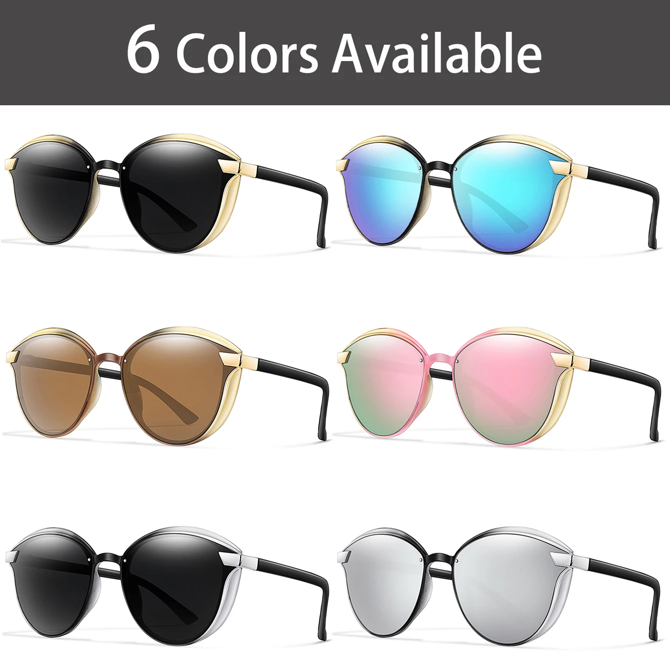 Cycling Sunglasses Plastic Light Classic Oval Eyewear for Women and Men