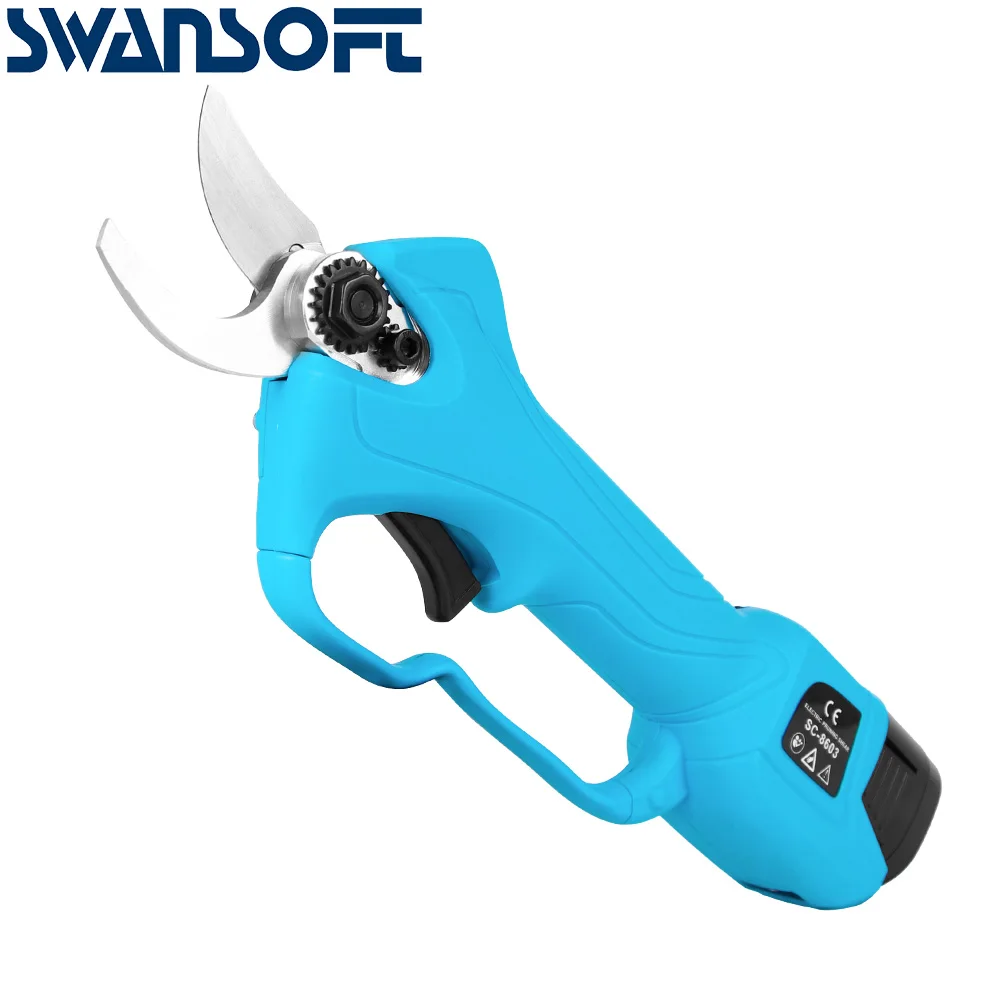 8603 28mm Swansoft cortador de grama portátil recarregável, tesoura poda eletrica, aparador de grama 4