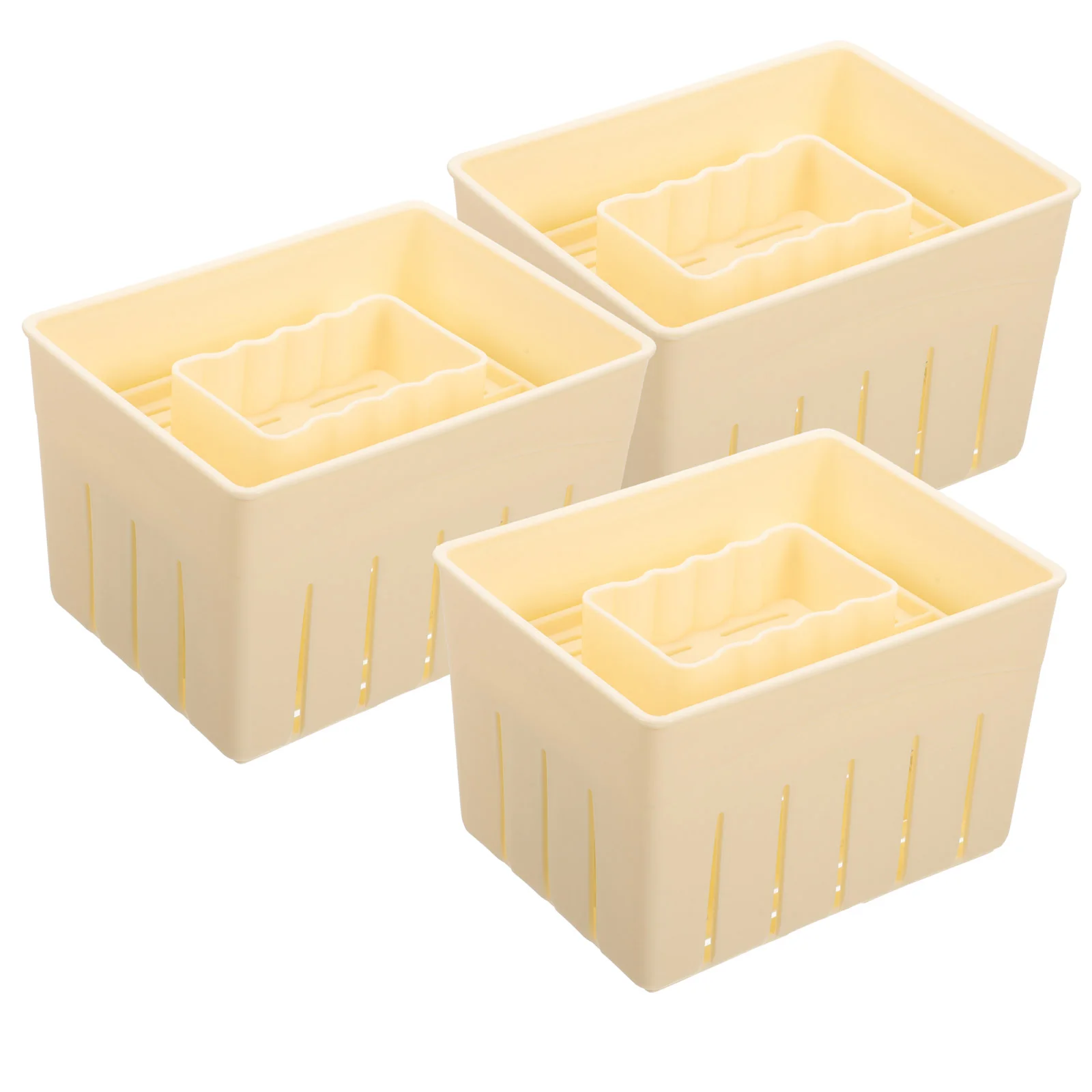 3 Sets Homemade Cheese Pressing Plate Tofu Film Making Mold Squeezer Household Supplies Plastic Practical cheese maker set,tofu stamper mold