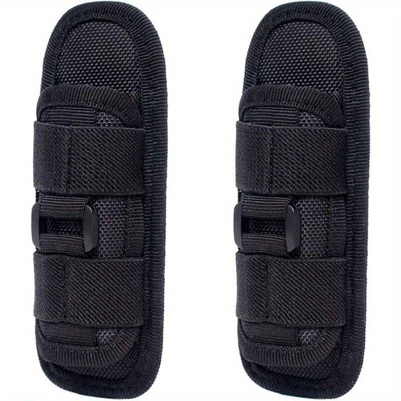 Tactical Flashlight Holster 2-Pack Swivel Flashlight Holder Duty Belt Clip 360 Degree Carabiner Reel Clip