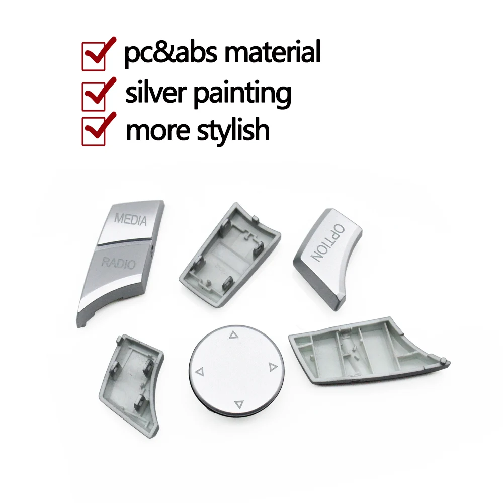 Silver Car CIC IDrive Multimedia Control Button Cover For BMW 1 2 