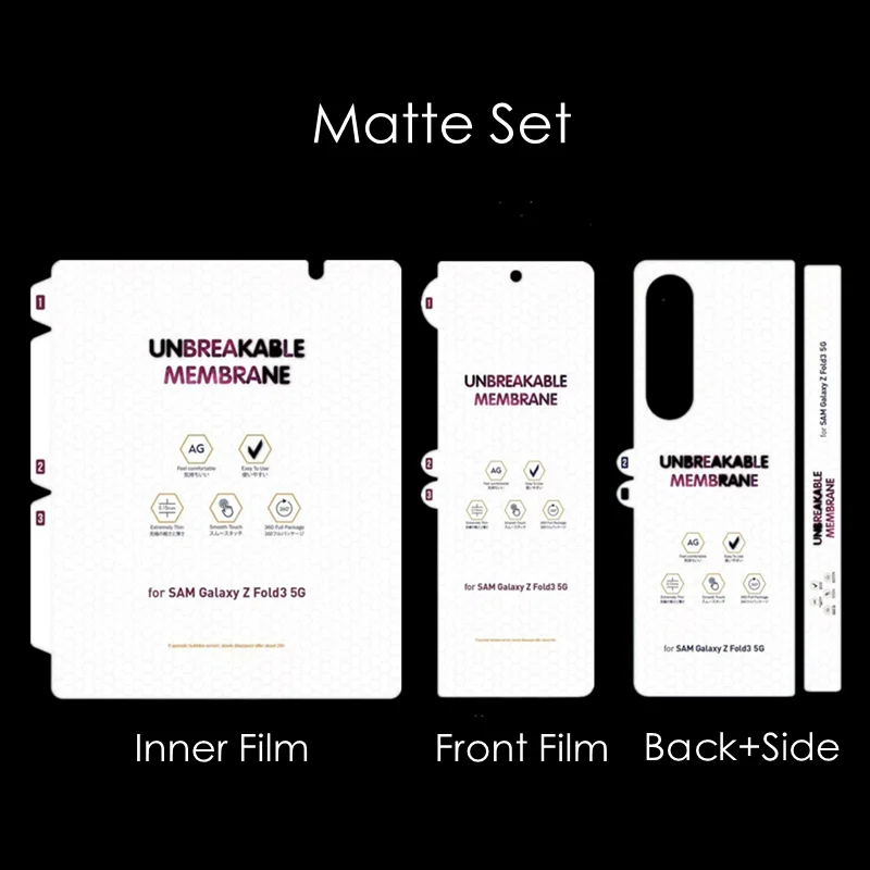 

Full Set HD / Mattle Invisible Membrane Screen Protector For Samsung Galaxy Z Fold Flip 2 3 4 5 Full Body Cover Hydrogel Film