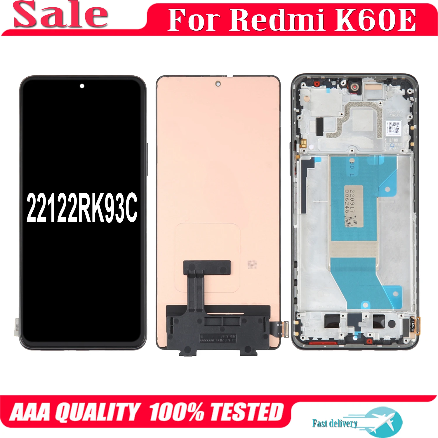 

ЖК-дисплей 6,67 ''для Xiaomi Redmi K60E 22122RK93C, сменный сенсорный экран с дигитайзером в сборе, оригинал