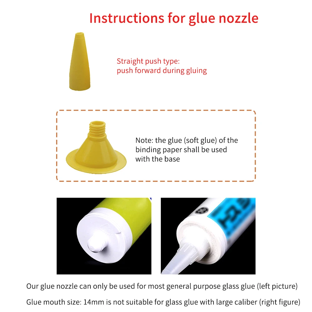 8pcs/set Floor Construction Grouting Interior Glue Nozzle Home Finishing Multifunction Glass Cement Sealant Tool For Caulking