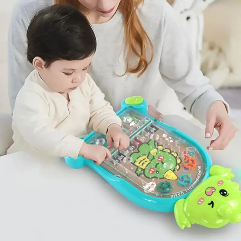 Handheld Pinball Game Finger Dinosaur Pinball Toy Creative Pinball Game Toy Educational Handheld Small Pinball Game Machine For 6