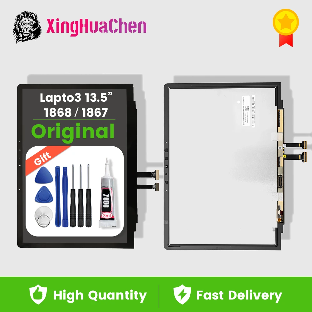 Aaa + Originale Per Microsoft Surface Laptop 3 1867 1868 Display Lcd Touch Screen Digitizer Assembly 13.5 "Per Surface Laptop 3 Lcd