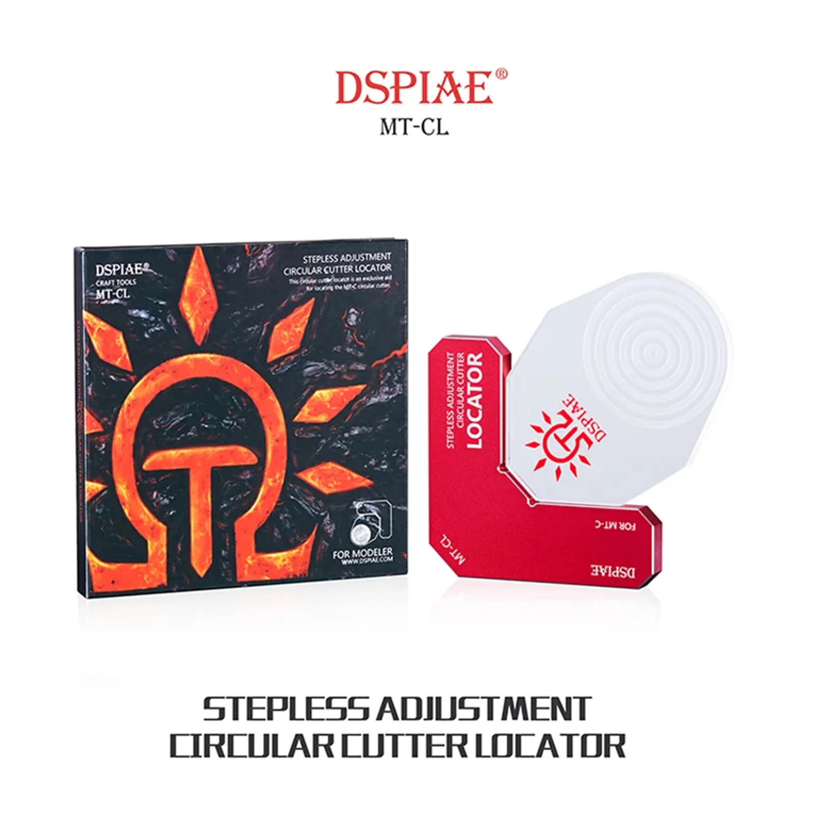 Main tenant le DSPIAE MT-C MT-CL Coupe Circulaire à Réglage Continu, prêt à découper du plastique