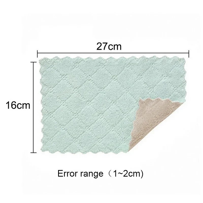 thumbnail image 1 of 1/3/5 piezas Paños de cocina Paños de cocina absorbentes Paños de cocina de terciopelo coral Paños de cocina antiadherentes Paños de secado rápido con aceite, 1 of 5