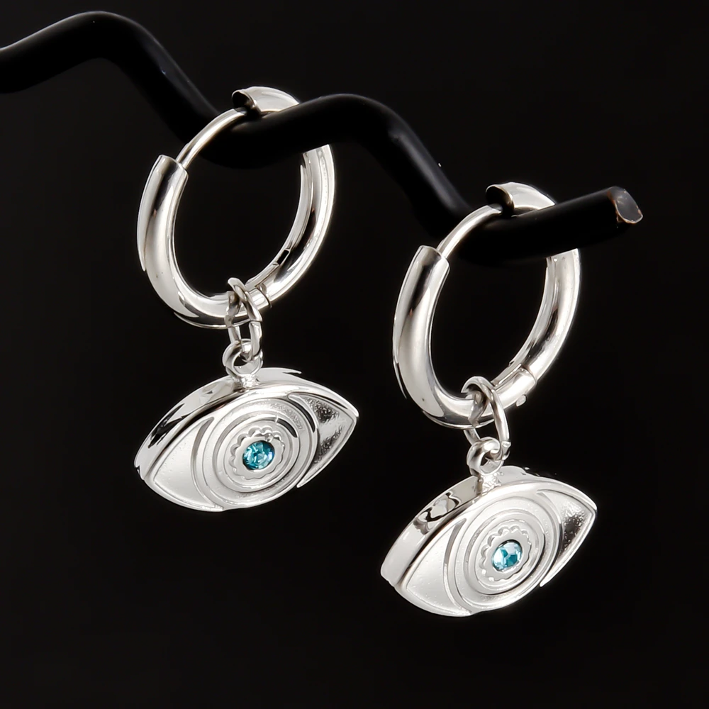 1 paar Kreuz Strass Stern Ohrringe Edelstahl Hoops Ohrring Für Frauen Männer Zubehör Pins Schmuck Natürliche Shell Piercing – Detail 16