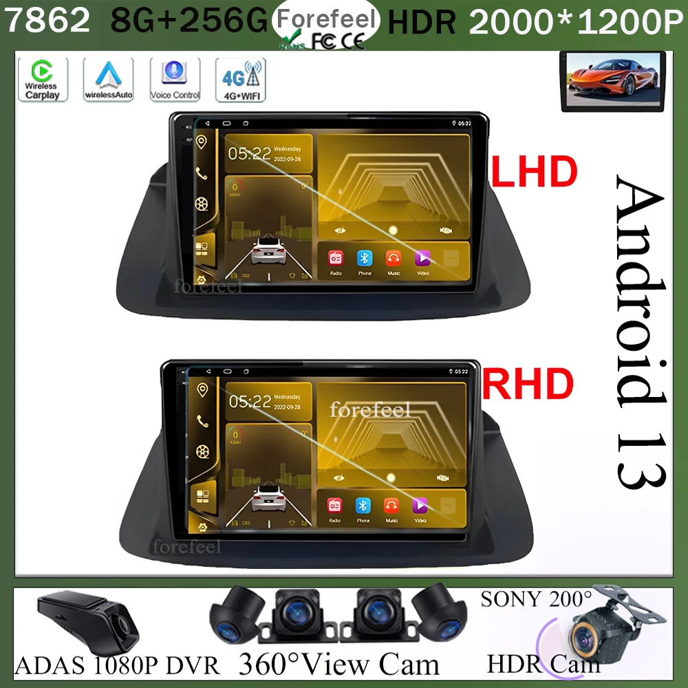 

7862 Auto Carplay Android For Honda Accord 8 Spirior 2008-2013 LHD RHD Car GPS Bluetooth Stereo Radio Video Player QLED WIFI GPS