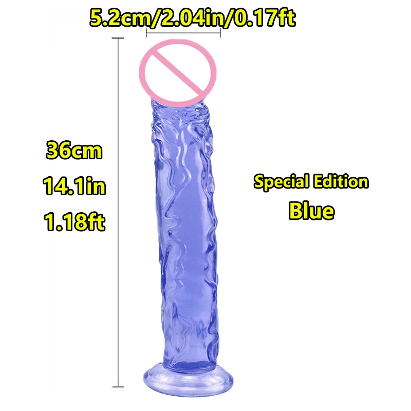 Realistic Soft Jelly Dildo With Suction Cup For Anal Play_voghion.com