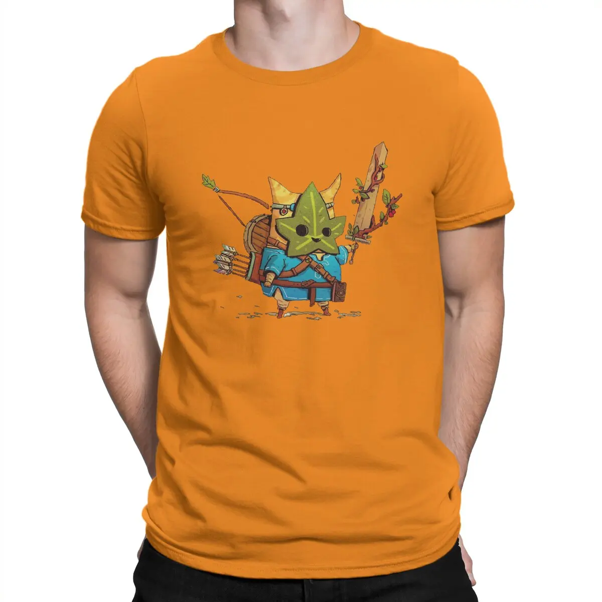 thumbnail image 1 of Camiseta Z-Zelda para hombre, nueva camiseta Korok de algodón puro con cuello redondo, regalos de cumpleaños únicos, ropa para exteriores, 1 of 7
