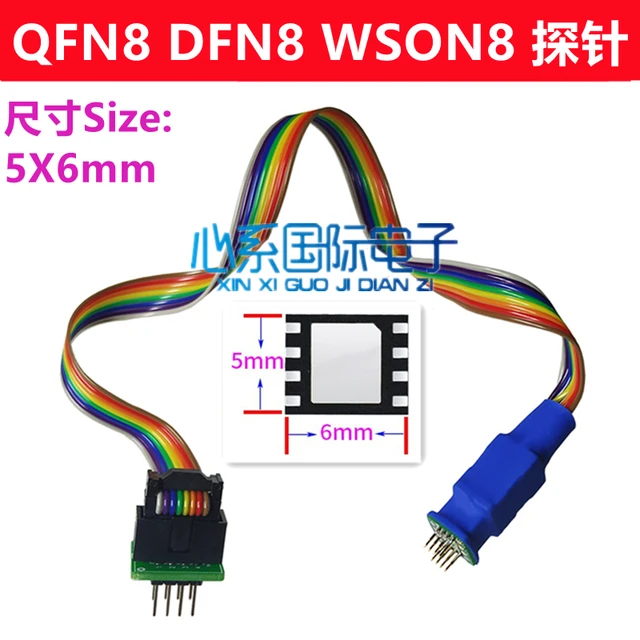 Dfn8 Qfn8 Wson8 Chip Szonda Huzal Olvasás Író Égő 1.27 6 * 8 5 Teszt