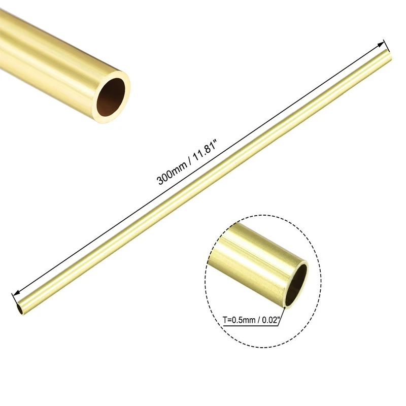 DIY Brass Tube - Seamless Round 200-300mm for Model Making & Cutting Tool