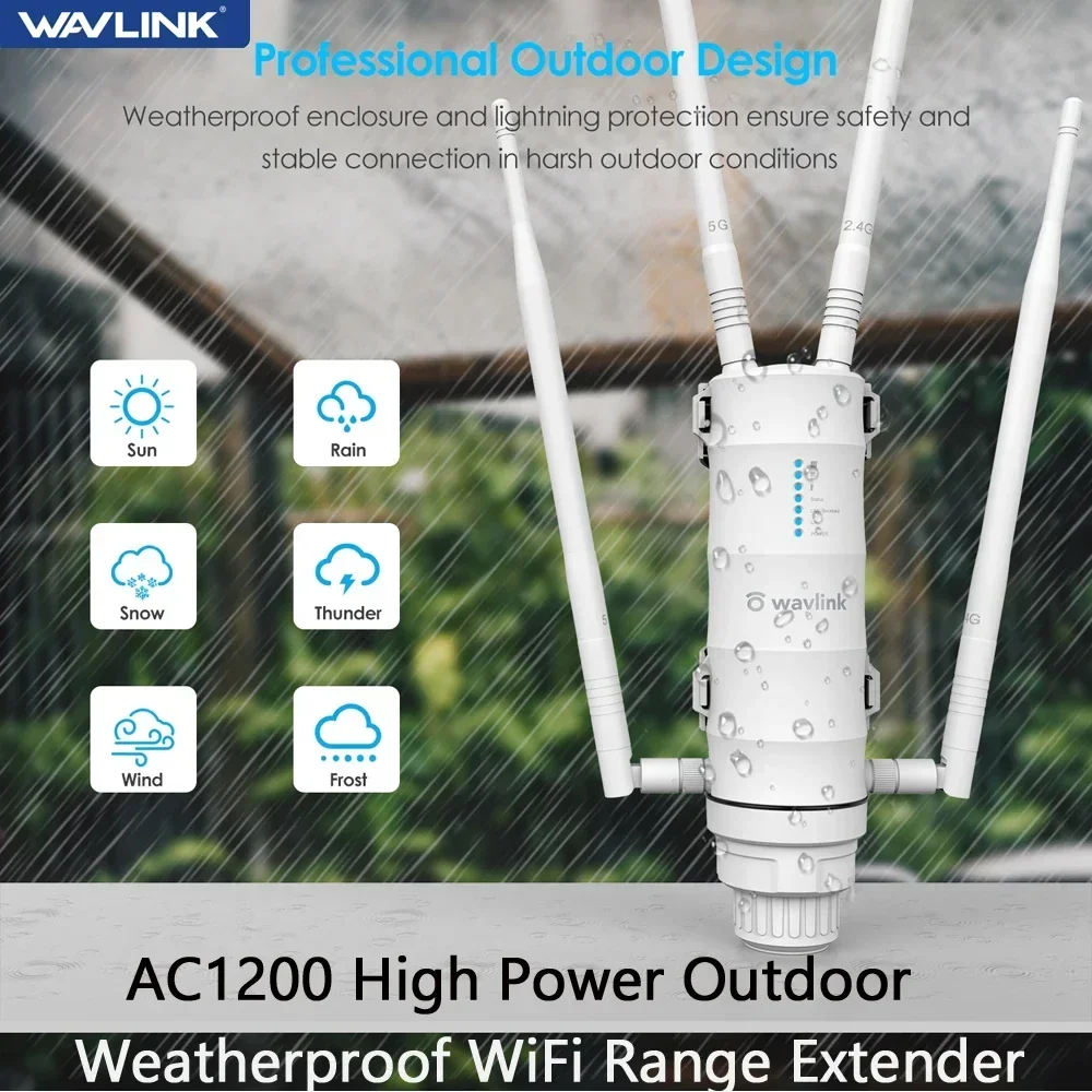 wavlink-ac1200-600-300-outdoor-waterproof-wireless-wifi-repeater-ap-wifi-router-dual-dand-24g-5g-long-range-extender-antenna