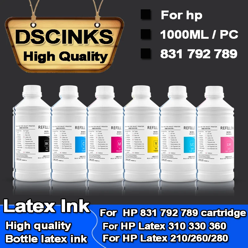 For HP 831 Latex Ink for hp 831 ink Cartridge For HP Latex 310 330 for 360 printer 1000ml ink