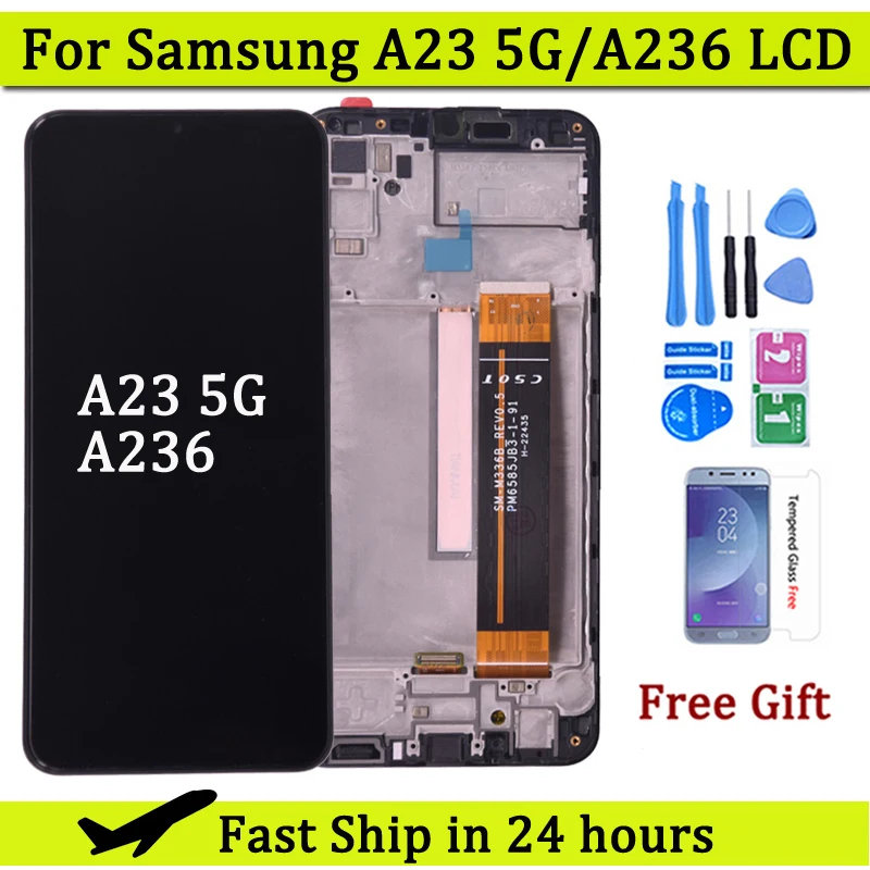 6,6 'для Samsung A23 5G A236 ЖК-дисплей с сенсорным экраном дигитайзер в сборе для Samsung A236U A236B LCD