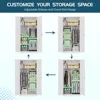 Steel Wardrobe, 72" Combination Storage Cabinet Clothes Rod and 4 Shelves Organizer Storage, 2 Lockable Doors,  Office  Garage 4