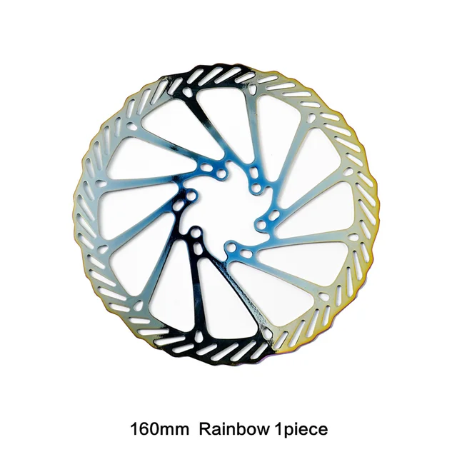 CHOOEE Bicycle Brake Rotors,Steel 160mm/180mm/203mm MTB Road Bike Disc Brake Rotor,For SHIMANO SRAM Centerline 160mm Rainbow