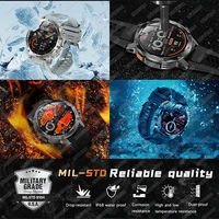 2025 New Military T-Rex 3 Ultra 1000mAh Battery Smart Watch IP68 Waterproof Flashlight Heart Rate Sports tracker Smartwatch Men - Image 4