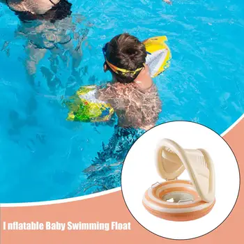 Baby Swimming Pool Floats Floating Pool Chair Adjustable Float Trainer With Sunshade For Babies Toddler Kid Puddle 1