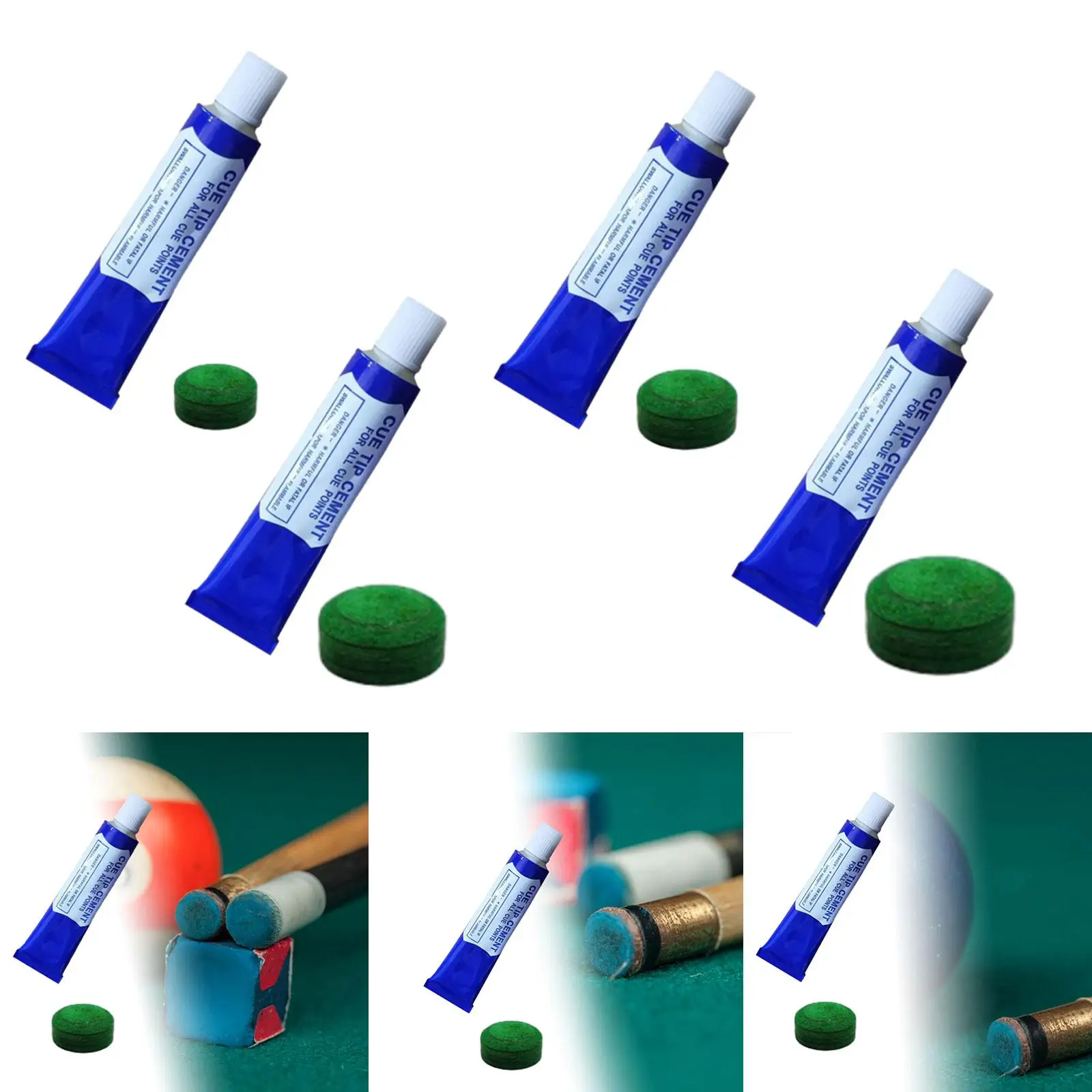 스누커 액세서리용 녹색 큐 팁, 풀 큐 팁, 20G 큐 팁 접착제