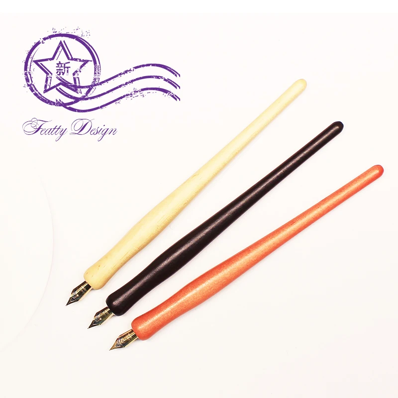 

Get 10 pcs Dip pen flower font calligraphy pen art word hook line wooden rod Stationery School Office Supplies