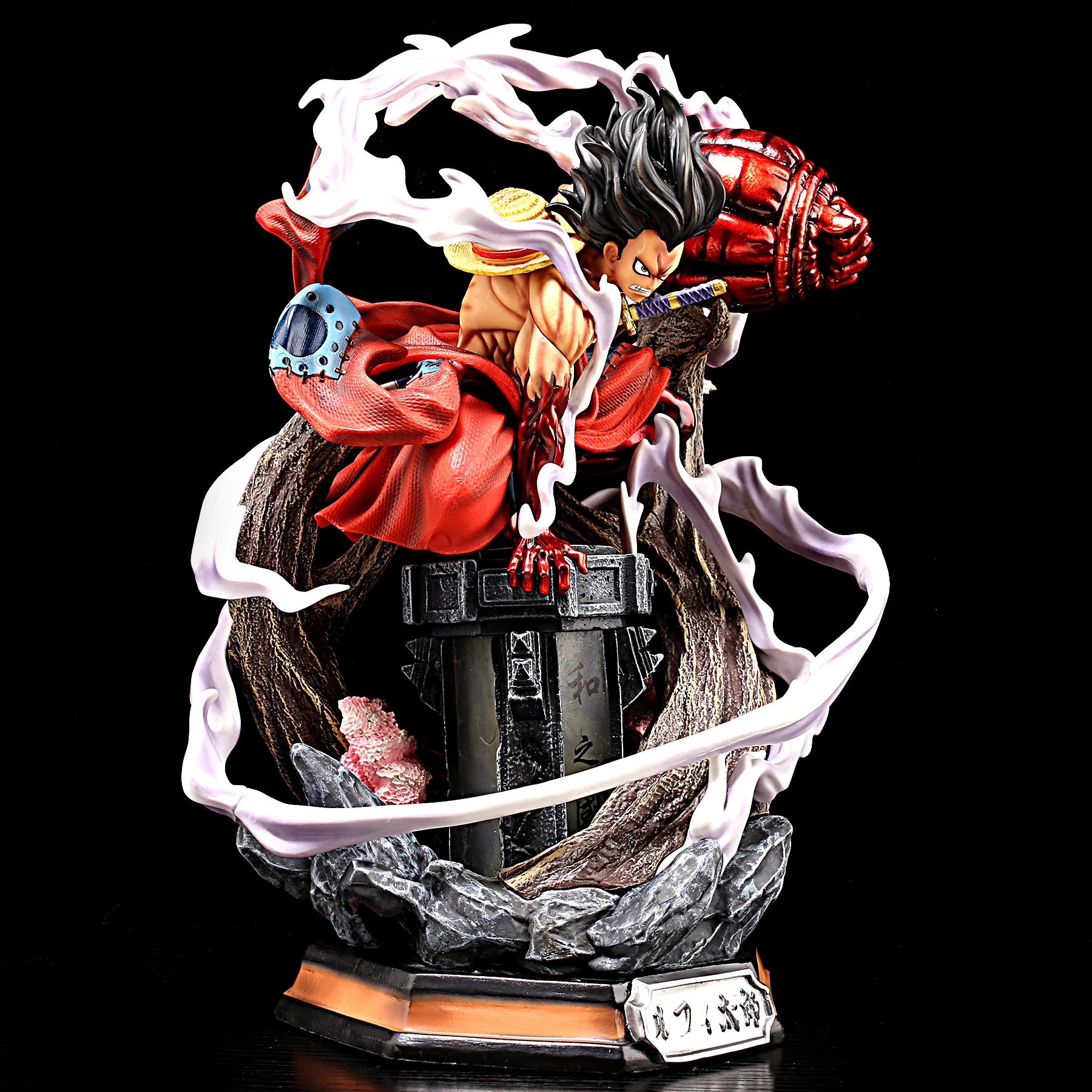 Figurine d'anime One Piece, figurines de statue, modèle à collectionner,  jouet de décoration, cadeau de Noël, Wano Gear 4, Luffy 2 pièces de tête,  26cm - AliExpress