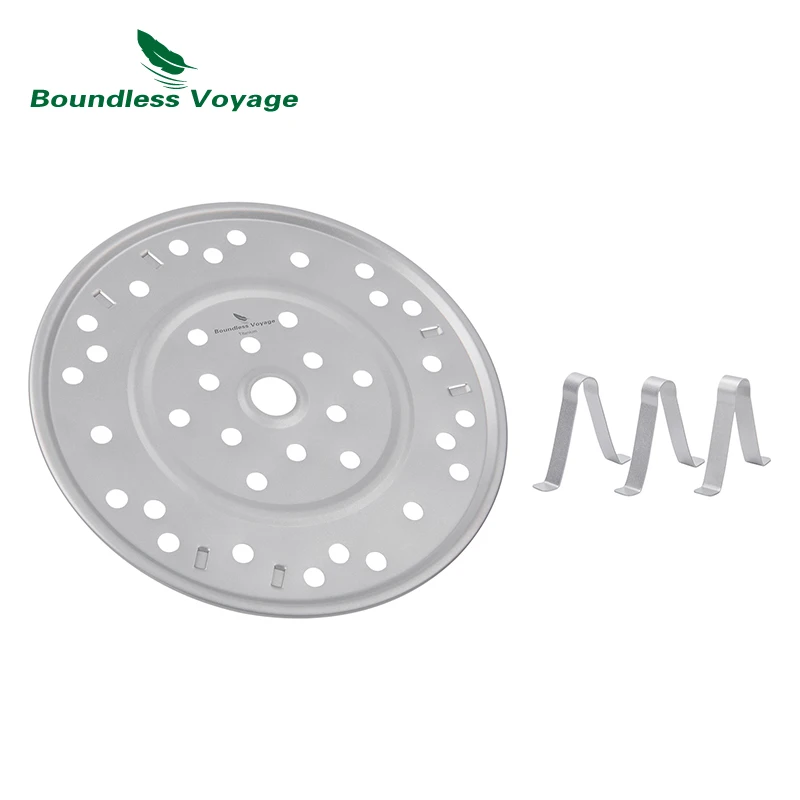 Boundless Voyage Titanium Steamer Rack Cooling Racks for Cooking & Baking Heavy Duty Round Steaming Tray Stand