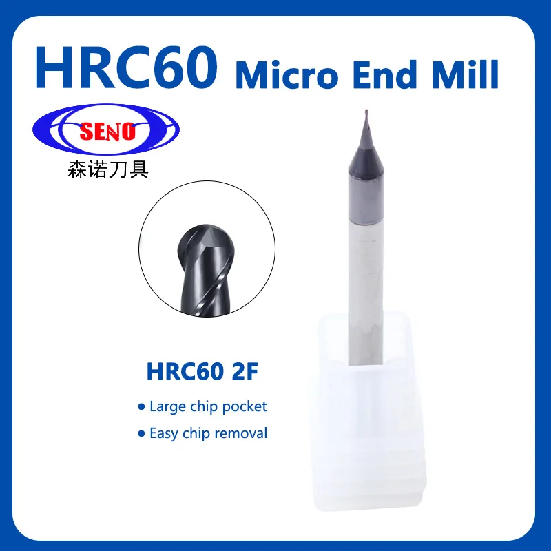 1PC HRC60 Micro Square End Mill 2 Flutes 0.2-0.9mm TiAIN Micro Flat 4mm Shank Milling Cutter Mirco Carbide CNC Engraving Bit