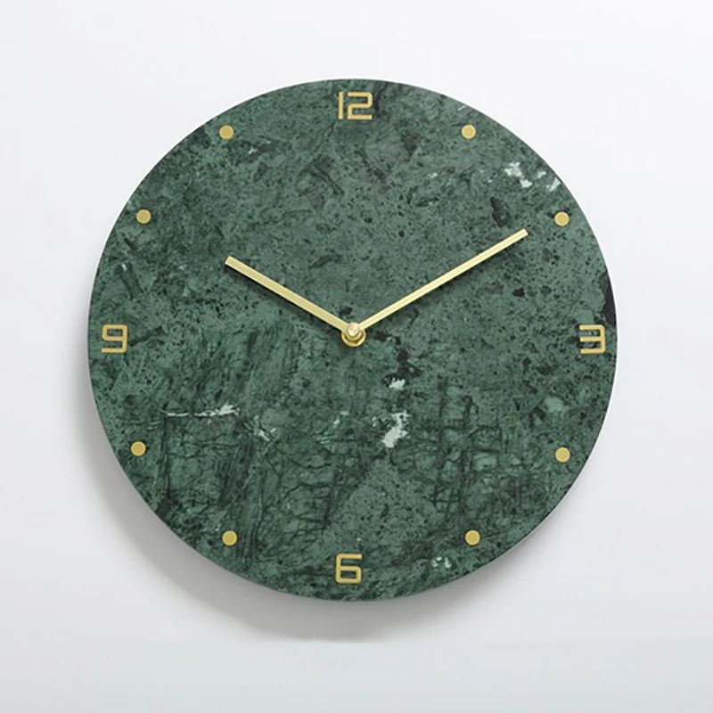 Large Wall Clock Natural Marble Clocks Color:E;Sheet Size:12 inch